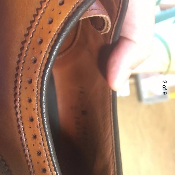 ALLEN EDMONDS 11D WALNUT STRAND MEDALLION CAP-TOE - Picture 5 of 13